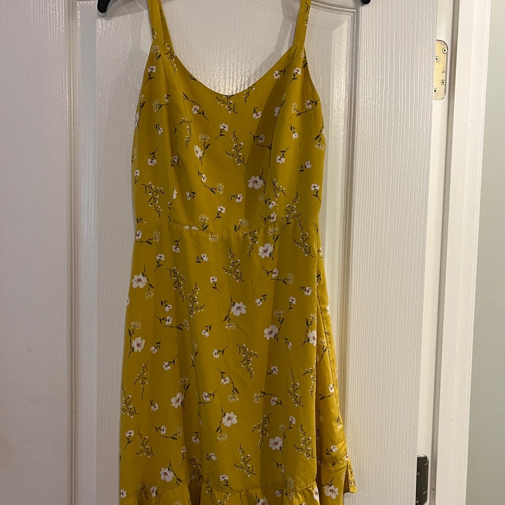 Old Navy Mustard Floral Dress